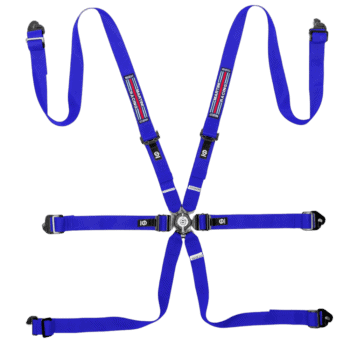 BRN0040D0B01 Sparco Martini Racing Competition H-2 PD 6 Point Harness - Blue