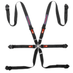 BRN0040D0K01 Sparco Martini Racing Competition H-2 PD 6 Point Harness - Black