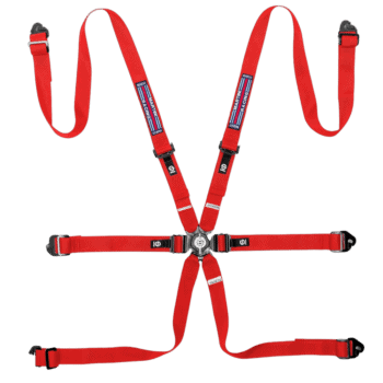 BRN0040D0R01 Sparco Martini Racing Competition H-2 PD 6 Point Harness - Red