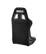 Sparco racing seat with black upholstery and silver accents, designed for motorsport safety and comfort.