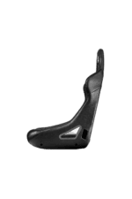 Black racing seat designed for Grand Prix racewear, featuring ergonomic support and durable materials for high-performance motorsport applications.