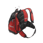 Red and black Grand Prix Racewear backpack with multiple compartments and adjustable straps for motorsport enthusiasts.