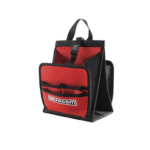 Red and black racing gear bag with Facom logo, designed for Grand Prix racewear and motorsport accessories.