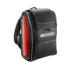 Facom modular and compact backpack in black with red side panel and logo, designed for professional tool storage and transport.