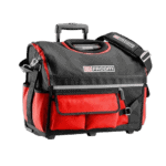 Facom soft rolling toolbox Bs.R20pb in black and red with handle and multiple compartments for tools.
