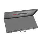 Empty Facom tool box with open lid showing interior storage space, ideal for socket sets and tools.