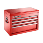 Red Facom 6 Drawers Metal Tool Chest with multiple drawers and lock, ideal for workshop storage.