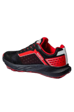 Black and red Grand Prix Racewear racing shoe with breathable mesh and supportive design for motorsport enthusiasts.