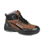 Sparco racing boot in brown and black with grey accents, designed for motorsport safety and performance.