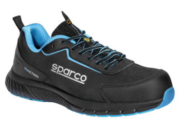 BTB0030B0K30 Sparco Traction Takuma Mechanics Safety Shoes - Black Blue - 01