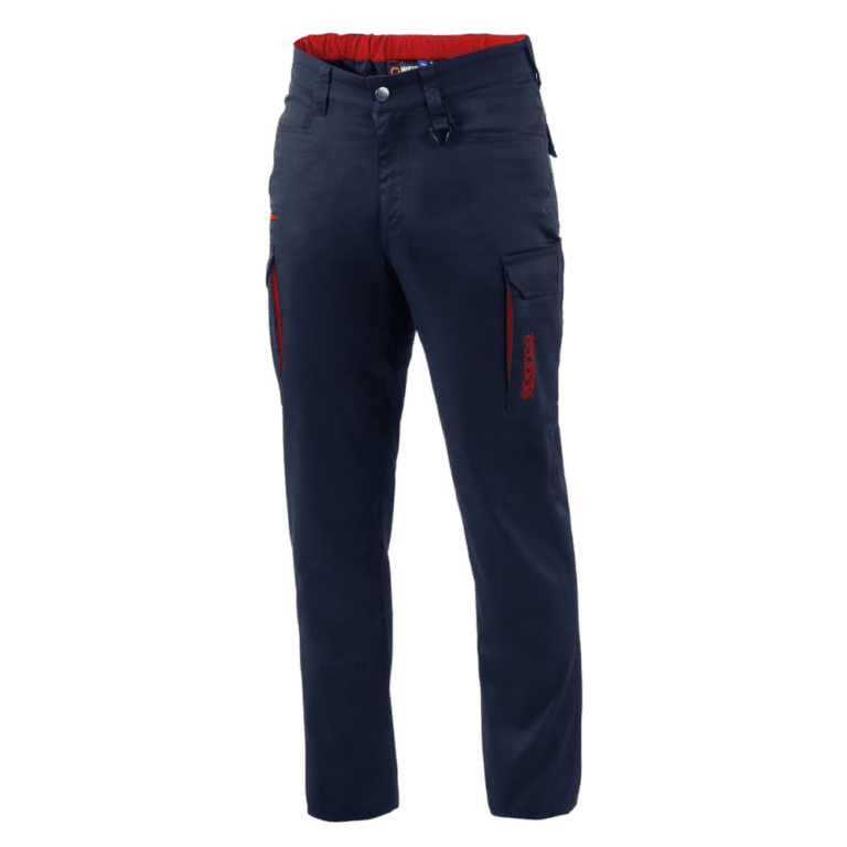 GPR Direct Grand Prix Racewear navy racing trousers with red accents, designed for motorsport safety and comfort.