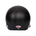 Black Bell racing helmet with carbon fibre finish, designed for motorsport safety and performance.