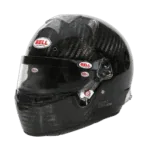 High-performance Bell RS7 Ultra Carbon racing helmet with duckbill design, lightweight carbon fibre construction, and advanced safety features for professional motorsport.