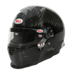 High-performance Bell RS7 Carbon racing helmet with duckbill, designed for professional motorsport drivers seeking lightweight protection and aerodynamic efficiency.