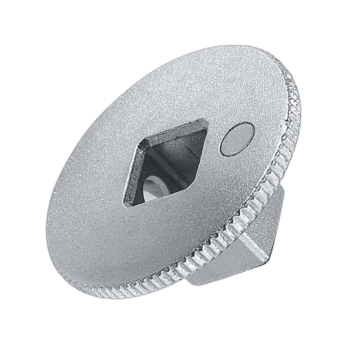 Close-up of a Facom compact coupler R/J with 1/4' to 3/8' connection, showing detailed metal construction and threading.