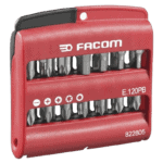 Facom E.120PG set of 28 screwdriver bits with storage case, ideal for professional and DIY use.