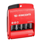 Facom 10 50mm-Bit Box E.612PB in red with black bits, ideal for professional tool storage and organisation.