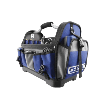 Race car tool kit bag with multiple compartments, ideal for Grand Prix racewear and motorsport accessories.