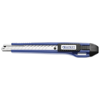 GPR Direct Grand Prix Racewear utility knife with blue and black handle, ideal for racing and workshop use.