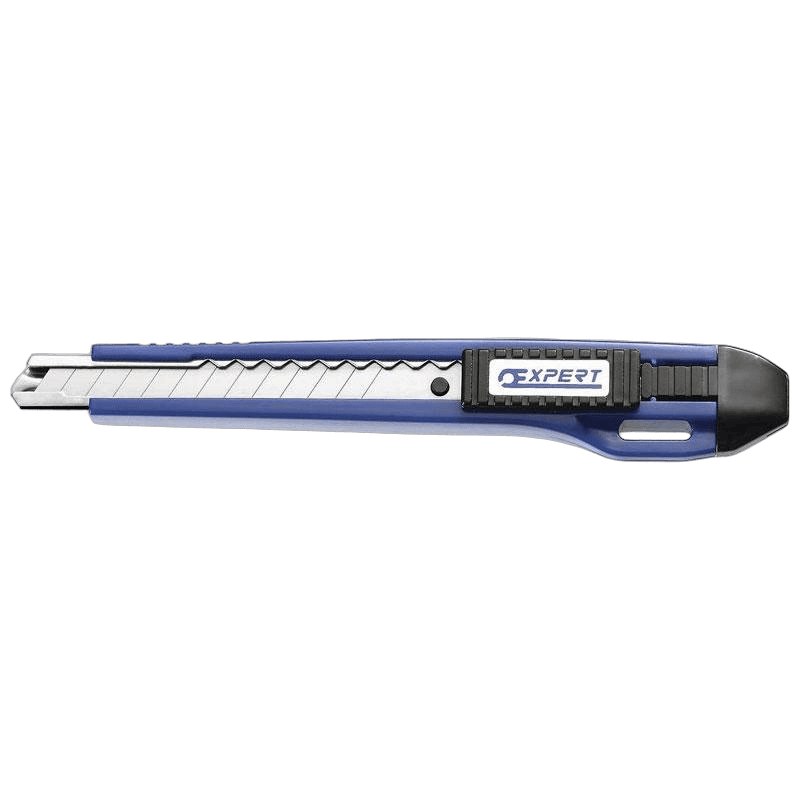 GPR Direct Grand Prix Racewear utility knife with blue and black handle, ideal for racing and workshop use.