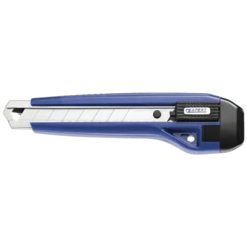 Facom retractable knife with blue handle and silver blade for precise cutting tasks.
