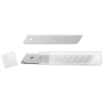 Facom 18mm blades in a clear plastic box with a protective cover, ideal for precision cutting tasks.