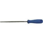 Facom round file with a blue handle, 200mm second cut, ideal for precision metal filing and finishing tasks.