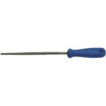 Facom round file Bastard 200mm E020608 with blue handle for metalworking and finishing tasks.