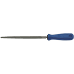 Flathead screwdriver with a blue handle and metal shaft, ideal for precision screwdriving tasks.