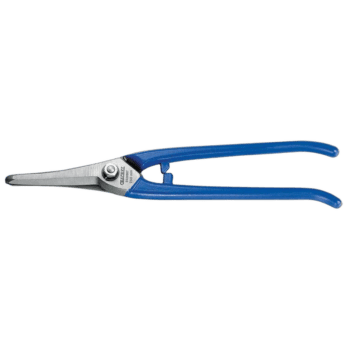 Facom shears with tight blade, 250mm length, featuring blue handles for precision cutting tasks.