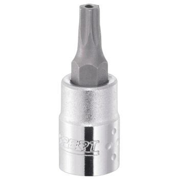 Close-up of a Facom 1/4" Tamper Torx Tt27 socket driver for precision fastening tasks.