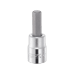 Facom 3/8'' Hexagon Bit Socket 9mm E030934 for automotive and mechanical use, durable chrome finish.