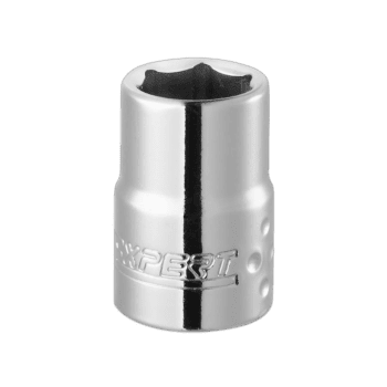 Facom 3/8" 6 Pt Standard Socket in chrome finish, suitable for automotive and mechanical use.