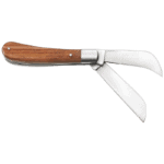 Facom electricians knife with two blades and wooden handle, ideal for electrical work and precision cutting.