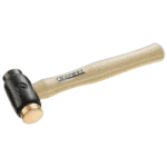 Facom Copper Rawhide Hammer with wooden handle and black head, ideal for professional use.