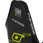Grand Prix Racewear racing seat with OMP, e-racing, and Playseat branding for motorsport enthusiasts.