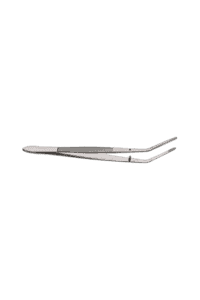 Close-up of a pair of silver racing tweezers used in Grand Prix Racewear for precise handling of small components.