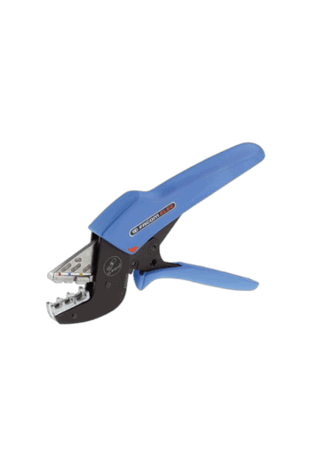Facom crimping plier 673838 with ergonomic blue handle for precise electrical connections.