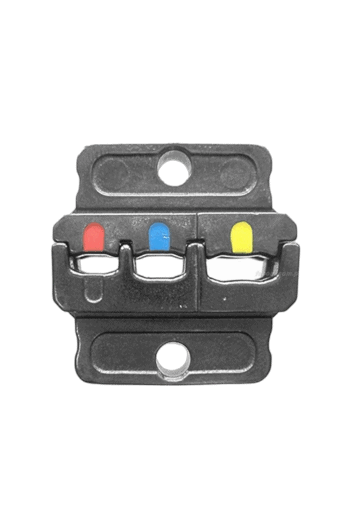 Facom insulated terminal block with red, blue, and yellow colour-coded connectors for electrical wiring.