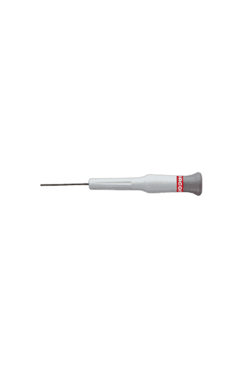 Facom Microtech precision screwdriver with ergonomic handle and magnetic tip for detailed mechanical work.