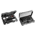 Facom Diesel Compressor Tester 911a kit with various adapters and tools in a black carrying case.