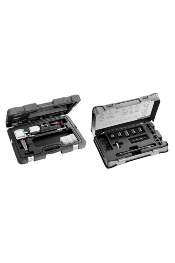 Facom Diesel Compressor Tester 911a kit with various adapters and tools in a black carrying case.