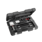 Facom Petrol Compression Testers 912pb kit with gauges and adapters in a black carrying case.