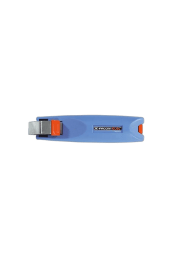 Facom sheath stripper 985956pb for cable stripping and insulation removal, blue and orange design.