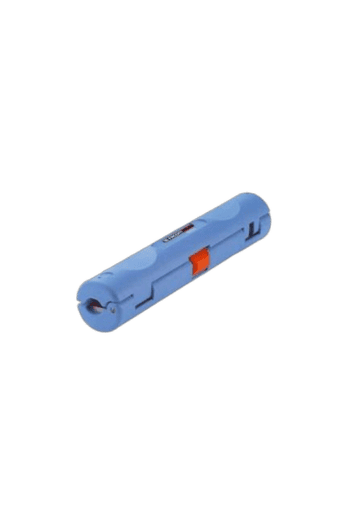Facom Sheath Stripper 985964pb in blue with orange safety lock, designed for efficient wire stripping tasks.