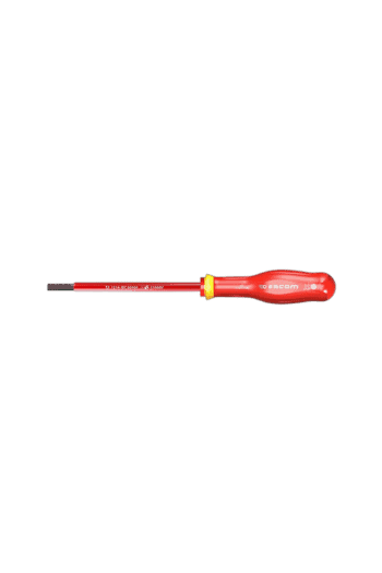 Facom Prot Sd Para screwdriver with red handle and black shaft, ideal for professional mechanical tasks.