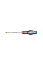 Precision screwdriver with black handle and red accents, ideal for detailed mechanical work and electronics repair.