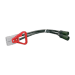 Facom 3m double NATO 50mm flexible hose with red handle and green connectors for industrial use.