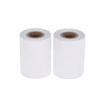 Two white paper rolls with brown cardboard cores, suitable for industrial or commercial use.