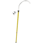 Facom rescue pole Tp12ec with yellow extendable shaft and curved metal hook for emergency rescue operations.